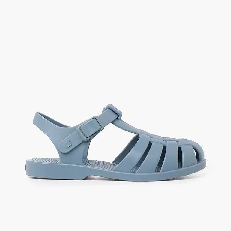 New Children'S Sandals With Buckle Clasp In Dusty Colors Girls Jelly Sandals And Beachwear