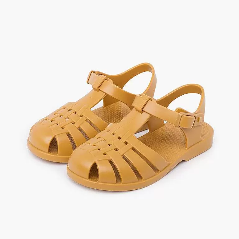 New Children'S Sandals With Buckle Clasp In Dusty Colors Girls Jelly Sandals And Beachwear