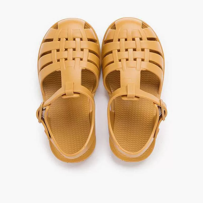 New Children'S Sandals With Buckle Clasp In Dusty Colors Girls Jelly Sandals And Beachwear