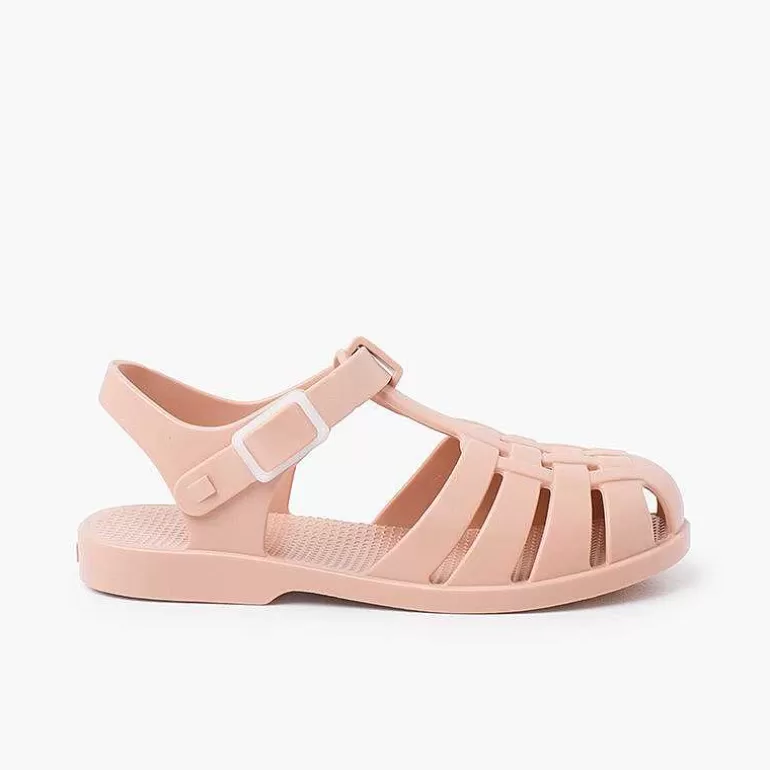 New Children'S Sandals With Buckle Clasp In Dusty Colors Girls Jelly Sandals And Beachwear