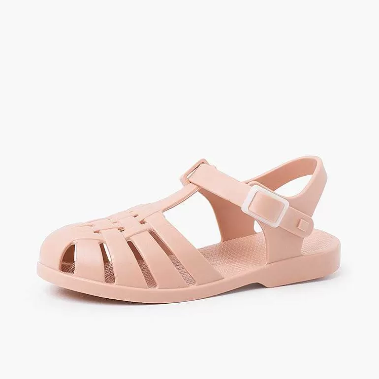 New Children'S Sandals With Buckle Clasp In Dusty Colors Girls Jelly Sandals And Beachwear