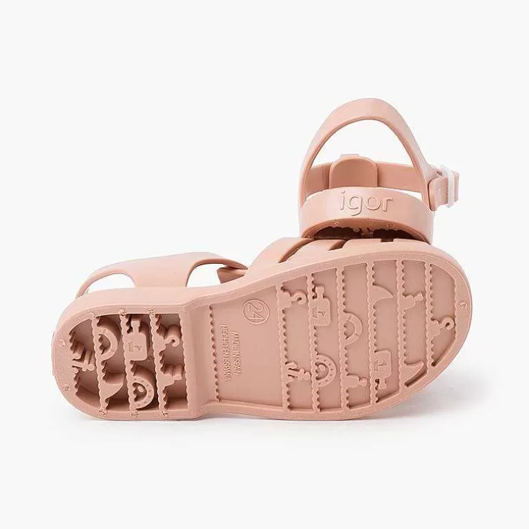 New Children'S Sandals With Buckle Clasp In Dusty Colors Girls Jelly Sandals And Beachwear