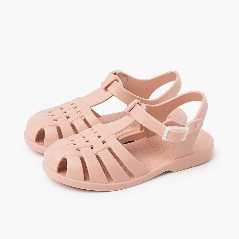 New Children'S Sandals With Buckle Clasp In Dusty Colors Girls Jelly Sandals And Beachwear