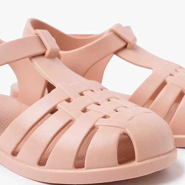 New Children'S Sandals With Buckle Clasp In Dusty Colors Girls Jelly Sandals And Beachwear