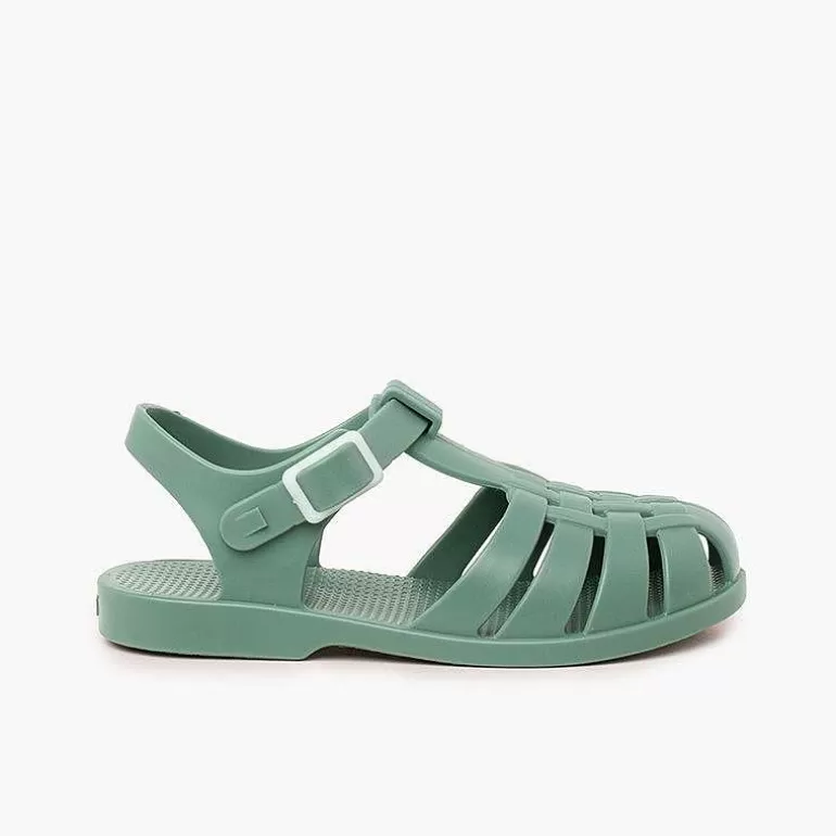 New Children'S Sandals With Buckle Clasp In Dusty Colors Girls Jelly Sandals And Beachwear