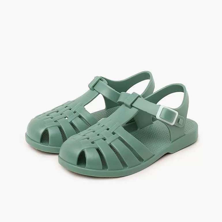 New Children'S Sandals With Buckle Clasp In Dusty Colors Girls Jelly Sandals And Beachwear