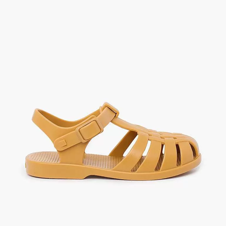 New Children'S Sandals With Buckle Clasp In Dusty Colors Girls Jelly Sandals And Beachwear