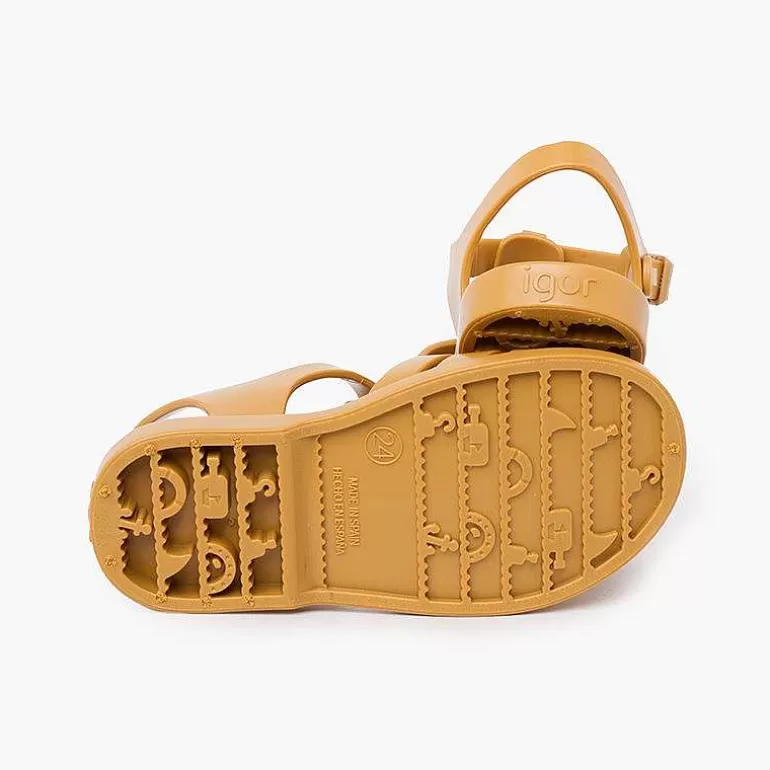 New Children'S Sandals With Buckle Clasp In Dusty Colors Girls Jelly Sandals And Beachwear
