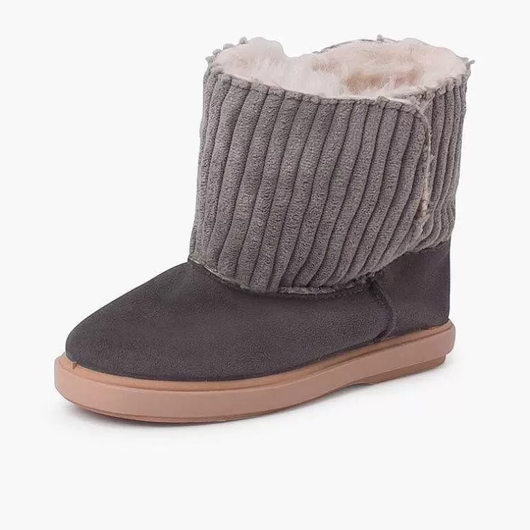 Flash Sale Corduroy And Suede Boots With Sheepskin Lining Girls Boots