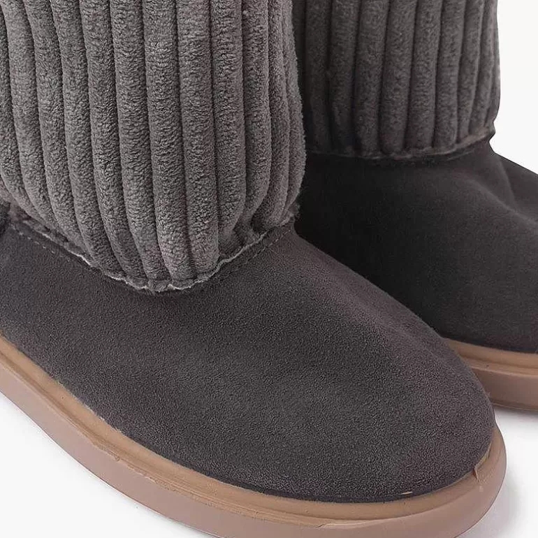 Flash Sale Corduroy And Suede Boots With Sheepskin Lining Girls Boots