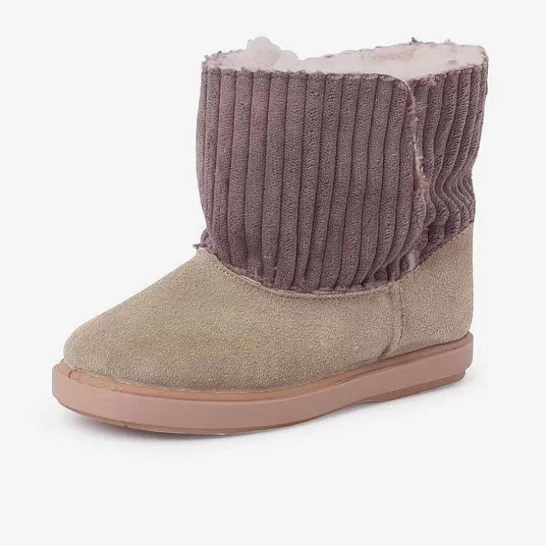 Flash Sale Corduroy And Suede Boots With Sheepskin Lining Girls Boots