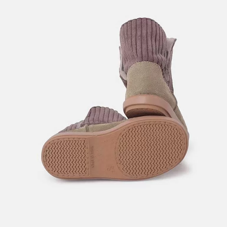 Flash Sale Corduroy And Suede Boots With Sheepskin Lining Girls Boots