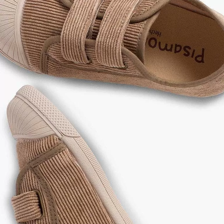 Sale Corduroy Trainers With Rubber Toe And Double Closure Girls Trainers