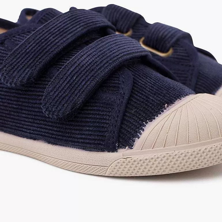 Sale Corduroy Trainers With Rubber Toe And Double Closure Girls Trainers