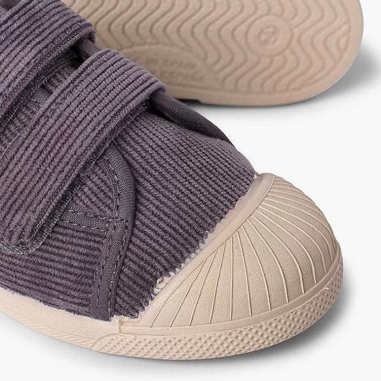 Sale Corduroy Trainers With Rubber Toe And Double Closure Girls Trainers