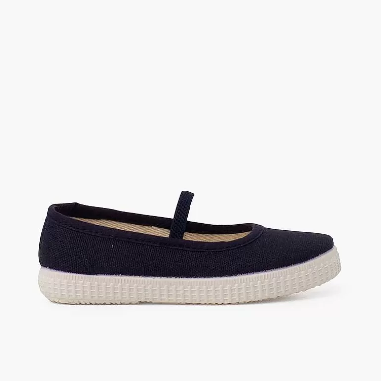 Best Sale Eco Canvas Ballet Pumps With Elastic Strap And Trainers Outsole Girls Ballet Pumps And Flats