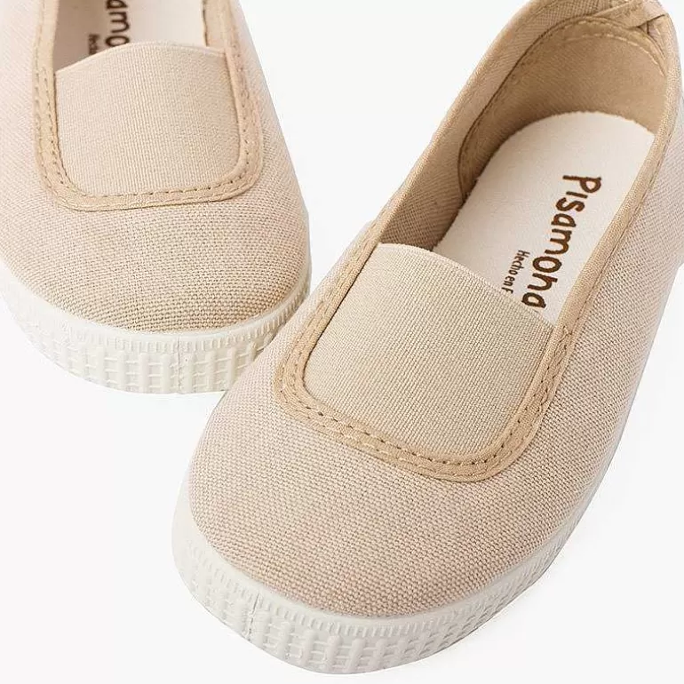 Best Sale Elastic Eco Canvas Flats And Sneaker-Type Sole Girls Ballet Pumps And Flats