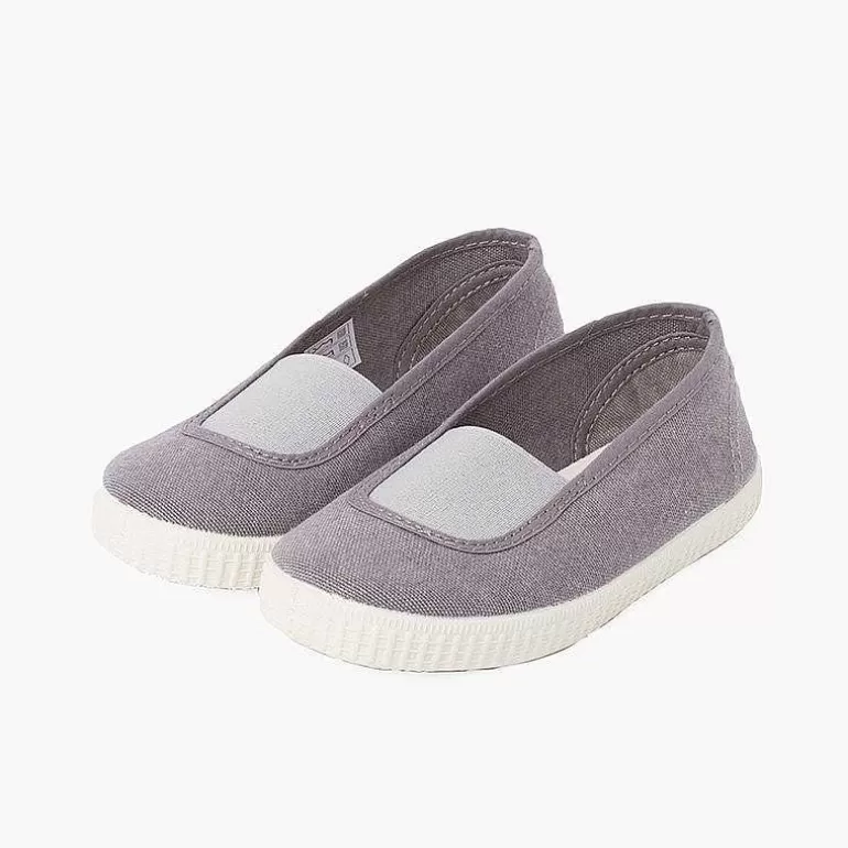 Best Sale Elastic Eco Canvas Flats And Sneaker-Type Sole Girls Ballet Pumps And Flats