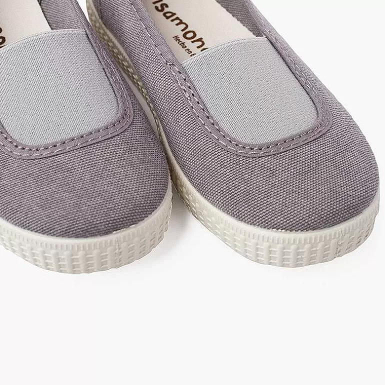Best Sale Elastic Eco Canvas Flats And Sneaker-Type Sole Girls Ballet Pumps And Flats