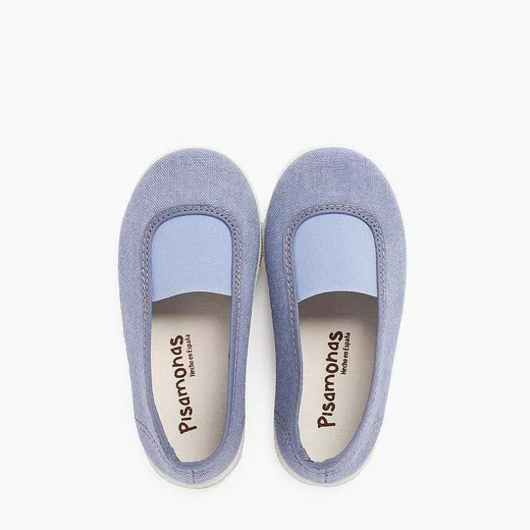 Best Sale Elastic Eco Canvas Flats And Sneaker-Type Sole Girls Ballet Pumps And Flats