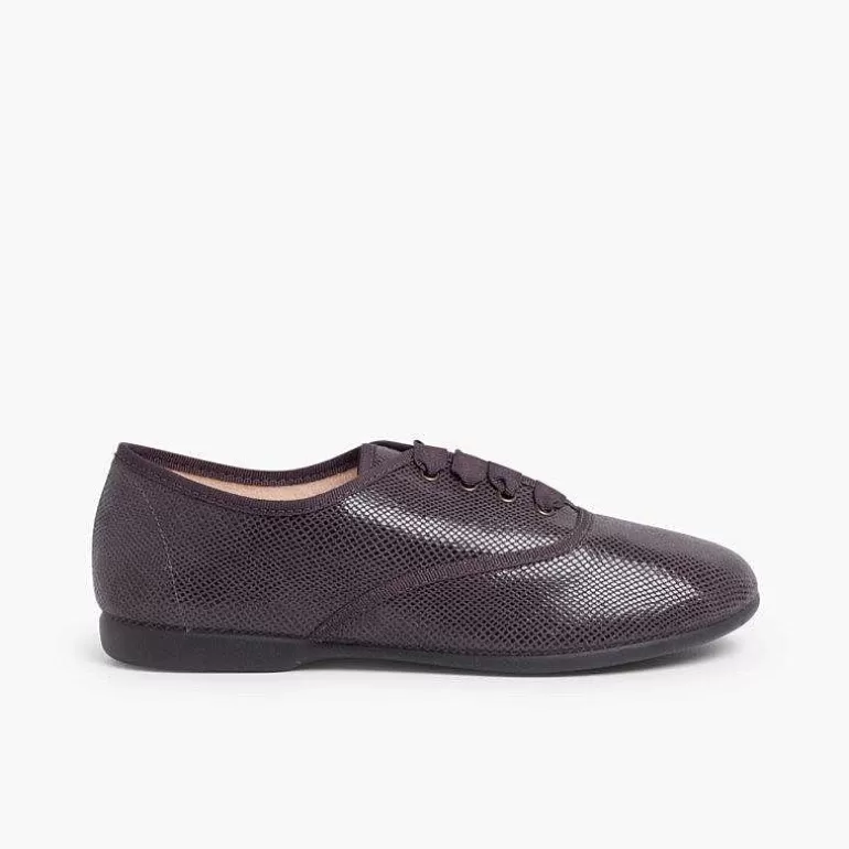 Hot Girl´S And Women´S Snakeskin-Type Bluchers Women Brogues And Bluchers