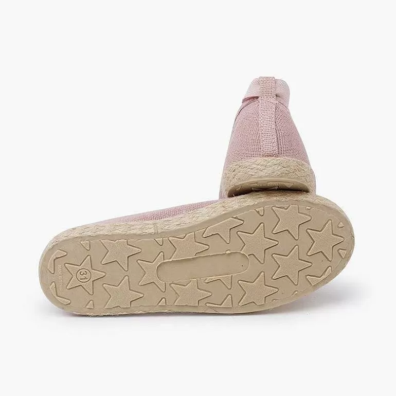 Discount Girls´ Linen Ballet Pumps With Lace Ribbon And Jute Sole Women Ballet Pumps And Flats
