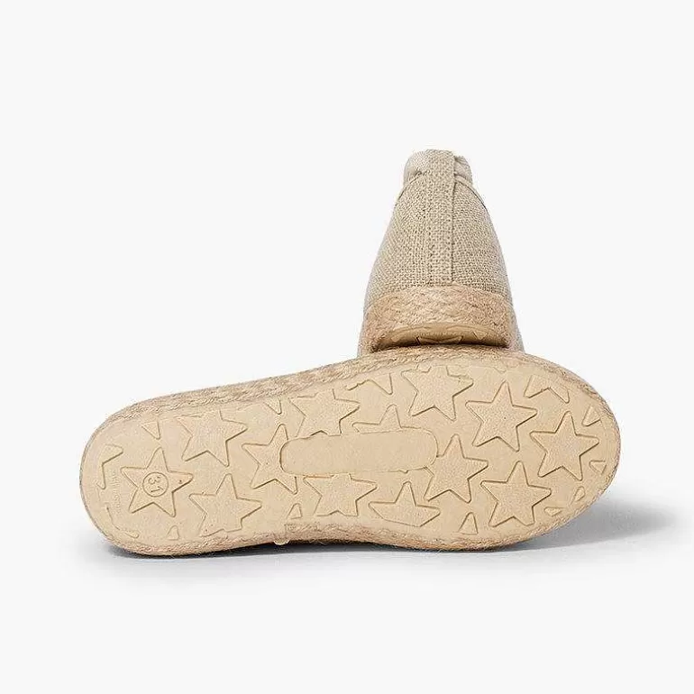 Discount Girls´ Linen Ballet Pumps With Lace Ribbon And Jute Sole Women Ballet Pumps And Flats