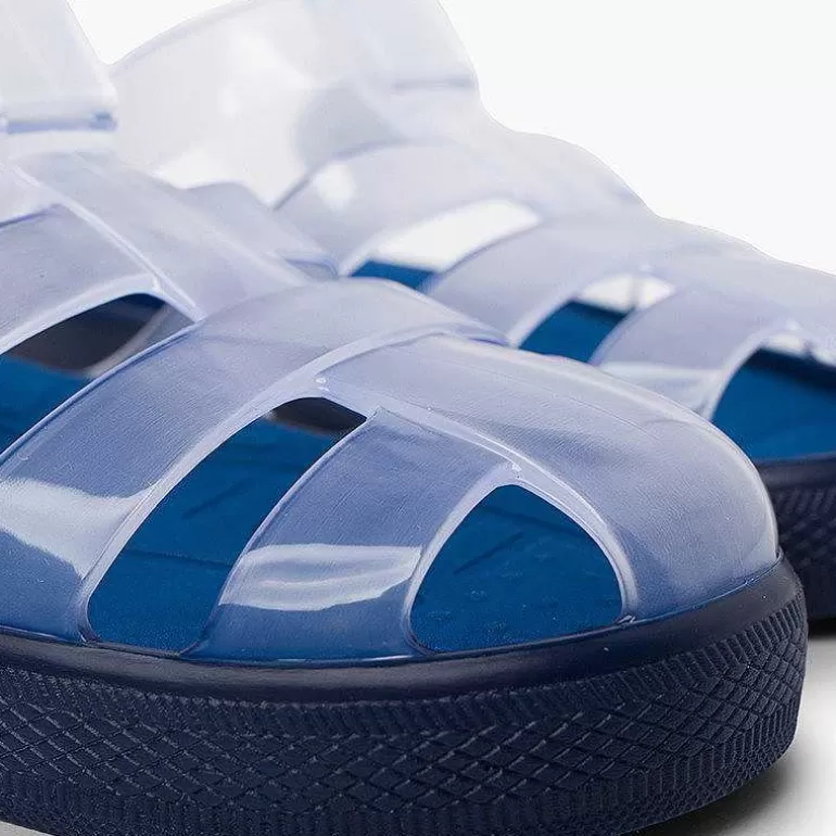 Store Jelly Shoes With Loop Fasteners Colored Sole Girls Jelly Sandals And Beachwear
