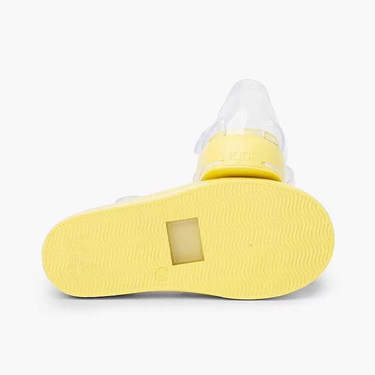 Store Jelly Shoes With Loop Fasteners Colored Sole Girls Jelly Sandals And Beachwear