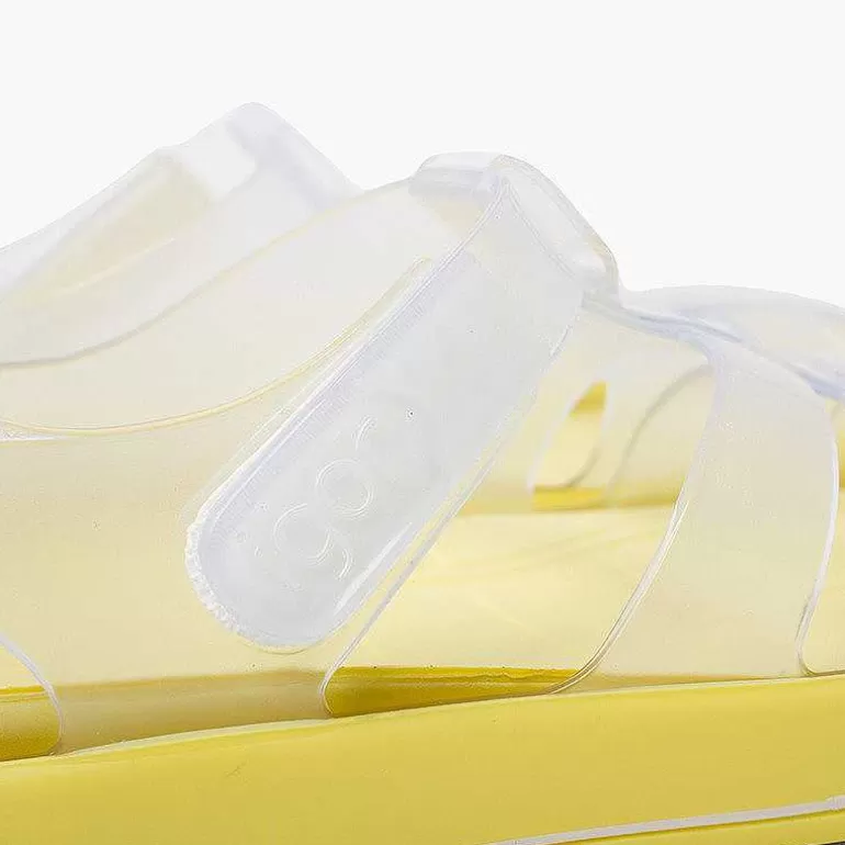 Store Jelly Shoes With Loop Fasteners Colored Sole Girls Jelly Sandals And Beachwear