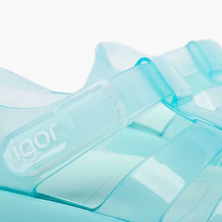 Store Jelly Shoes With Loop Fasteners Colored Sole Girls Jelly Sandals And Beachwear