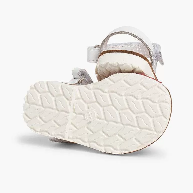 Cheap Kids Two-Tone Avarca Menorcan Sandals With Loop Fasteners - Special Edition White Sole Girls Avarcas Menorcan Sandals