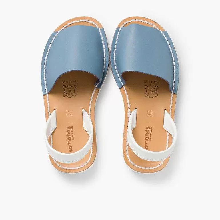Hot Kids Two-Tone Nappa Menorcan Sandals - Special Edition White Sole Women Avarcas Menorcan Sandals