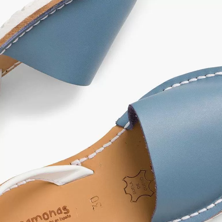 Hot Kids Two-Tone Nappa Menorcan Sandals - Special Edition White Sole Women Avarcas Menorcan Sandals