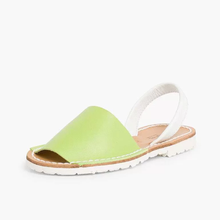 Hot Kids Two-Tone Nappa Menorcan Sandals - Special Edition White Sole Women Avarcas Menorcan Sandals