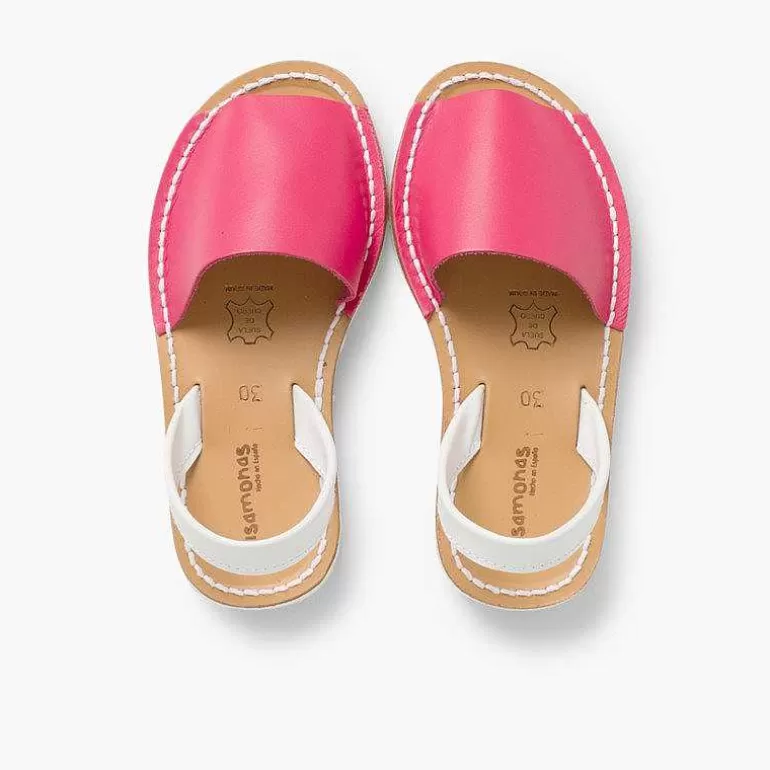 Hot Kids Two-Tone Nappa Menorcan Sandals - Special Edition White Sole Women Avarcas Menorcan Sandals