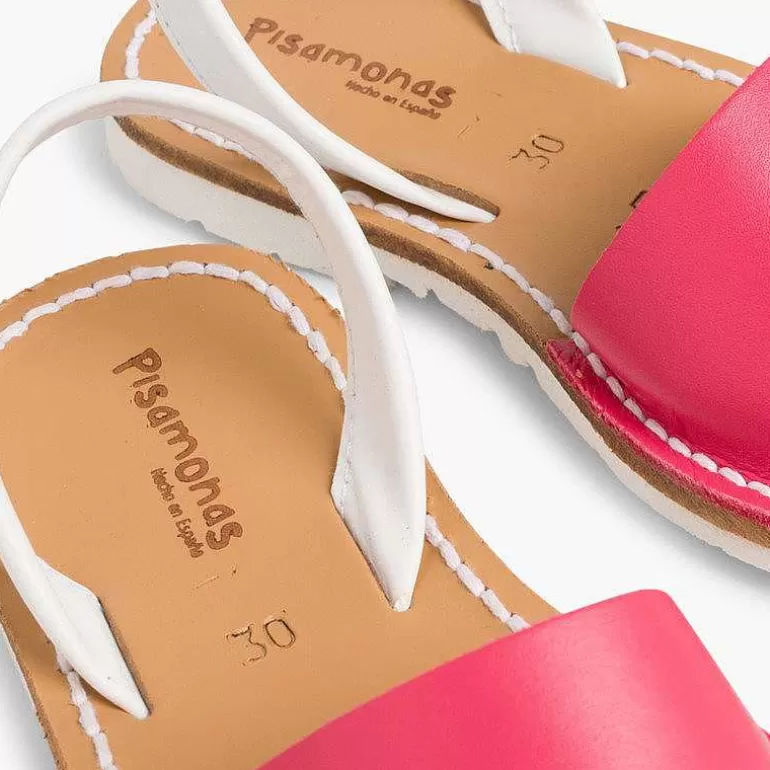 Hot Kids Two-Tone Nappa Menorcan Sandals - Special Edition White Sole Women Avarcas Menorcan Sandals