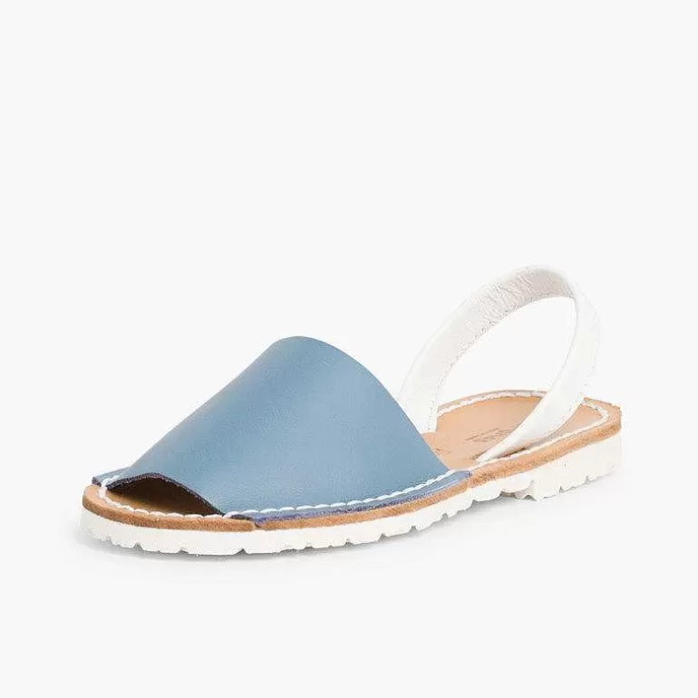 Hot Kids Two-Tone Nappa Menorcan Sandals - Special Edition White Sole Women Avarcas Menorcan Sandals