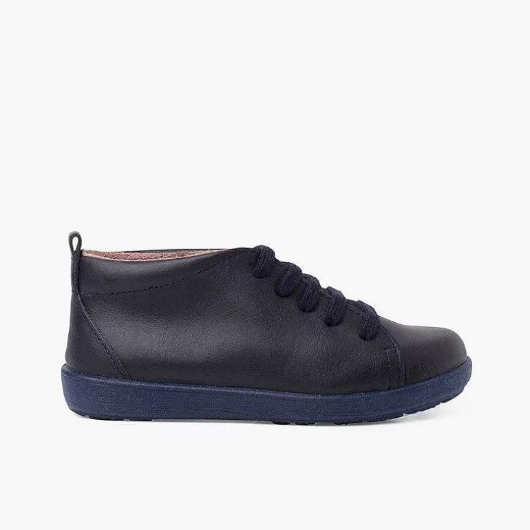Discount Leather Shoes Type Ankle Boots Lace-Up Girls Boots