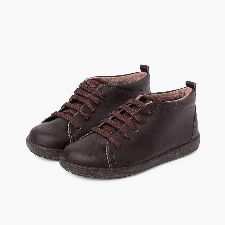 Discount Leather Shoes Type Ankle Boots Lace-Up Girls Boots