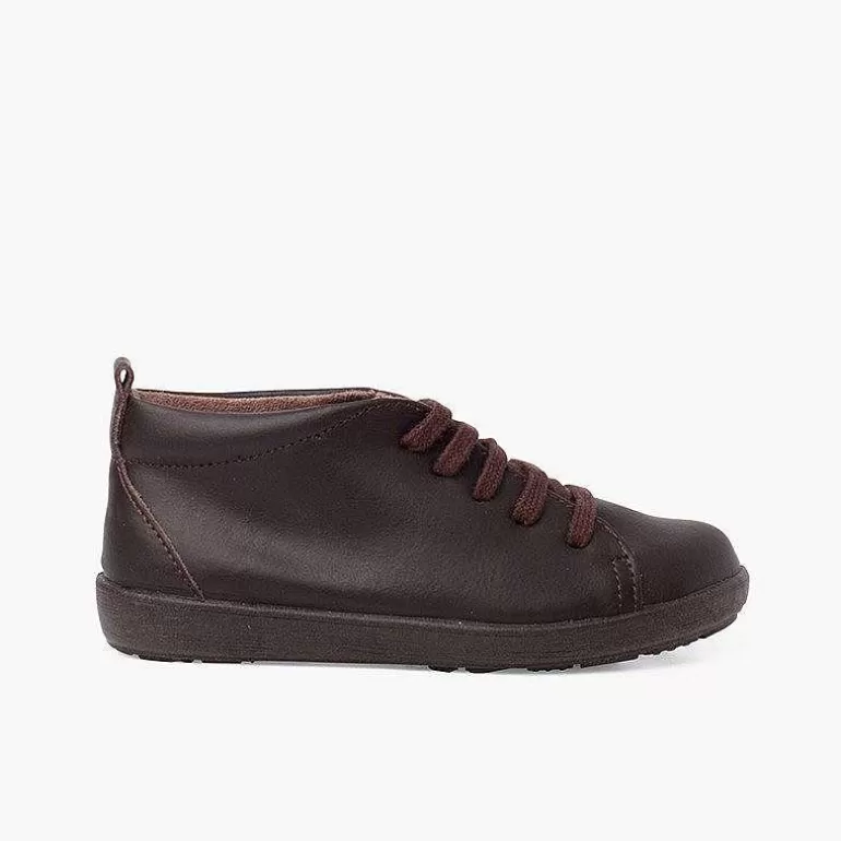 Discount Leather Shoes Type Ankle Boots Lace-Up Girls Boots