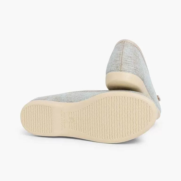 Clearance Linen Ballerina Pumps With Bow For Girls And Women Women Ballet Pumps And Flats