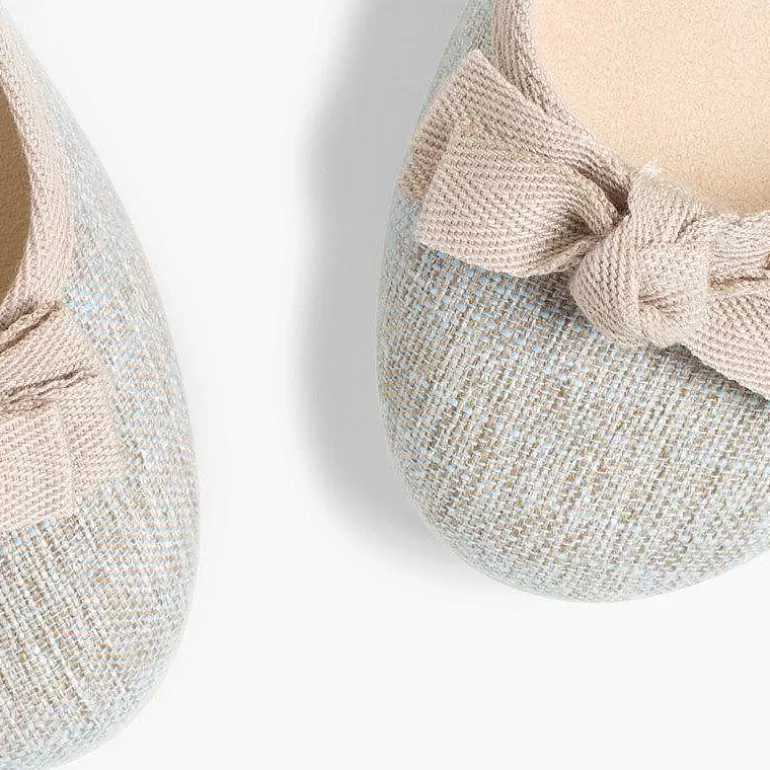 Clearance Linen Ballerina Pumps With Bow For Girls And Women Women Ballet Pumps And Flats