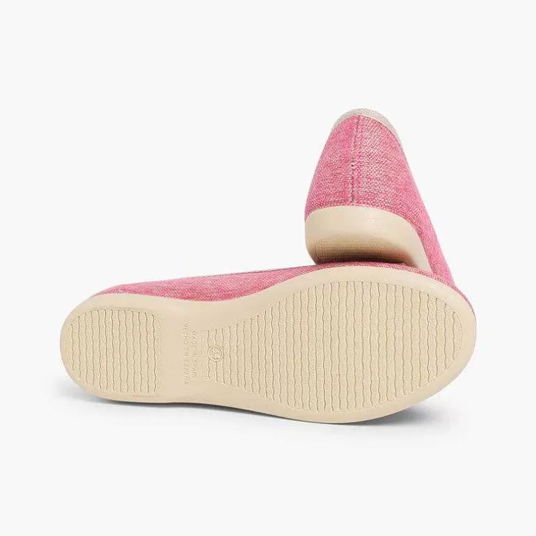 Clearance Linen Ballerina Pumps With Bow For Girls And Women Women Ballet Pumps And Flats