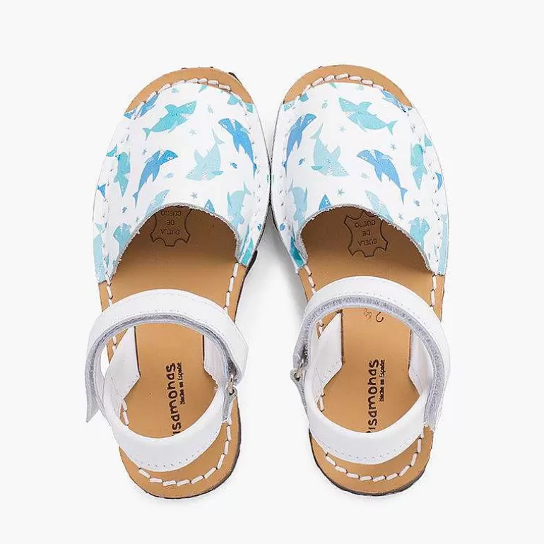 Sale Menorcan Sandals Printed For Children With Adhesive Strip Girls Avarcas Menorcan Sandals