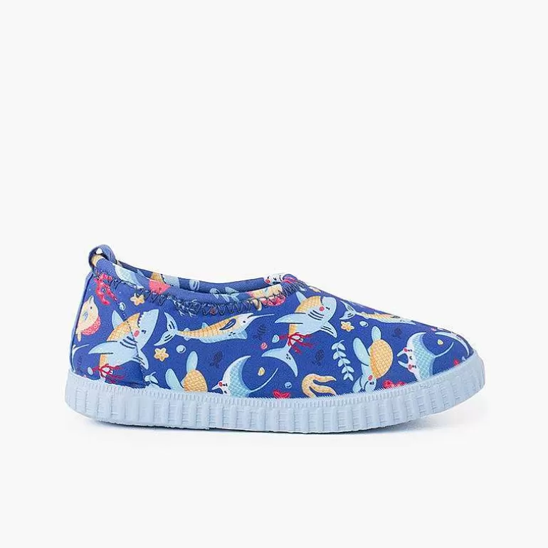 Clearance Neoprene Type Closed Trainers With Drawings Girls Jelly Sandals And Beachwear