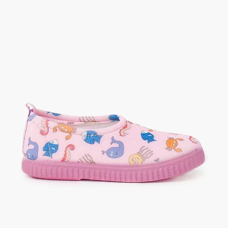 Clearance Neoprene Type Closed Trainers With Drawings Girls Jelly Sandals And Beachwear