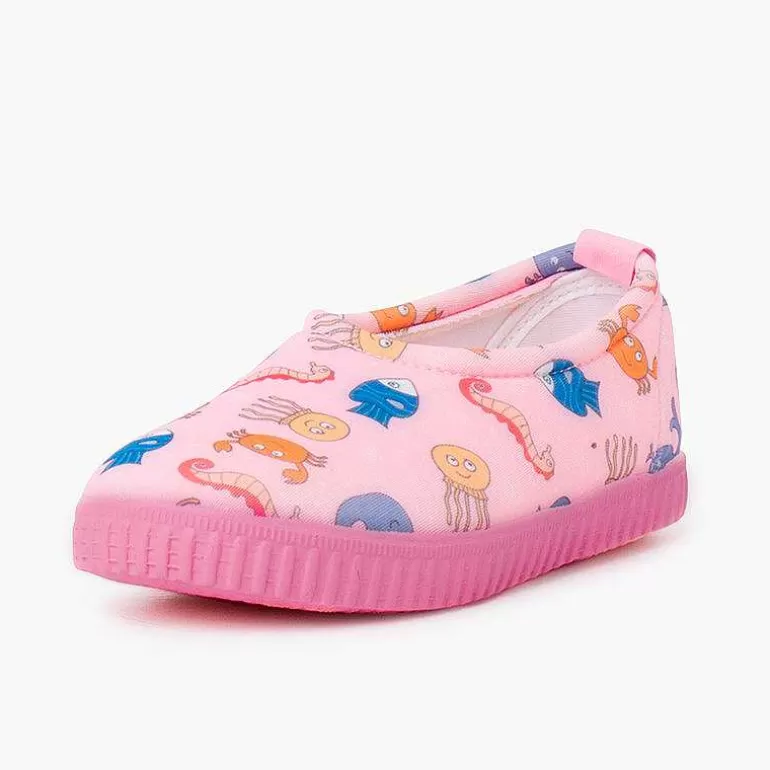 Clearance Neoprene Type Closed Trainers With Drawings Girls Jelly Sandals And Beachwear