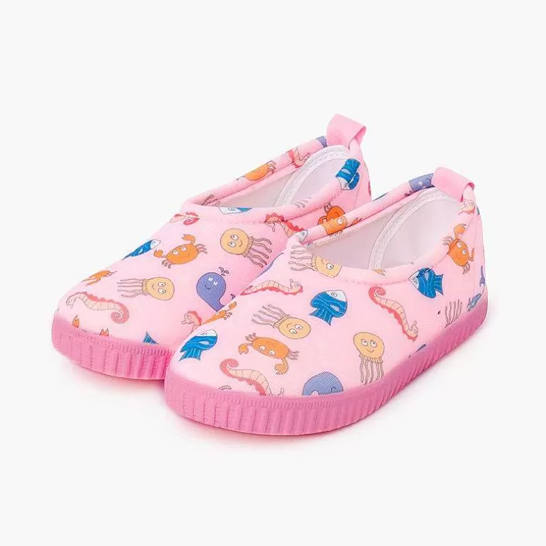 Clearance Neoprene Type Closed Trainers With Drawings Girls Jelly Sandals And Beachwear