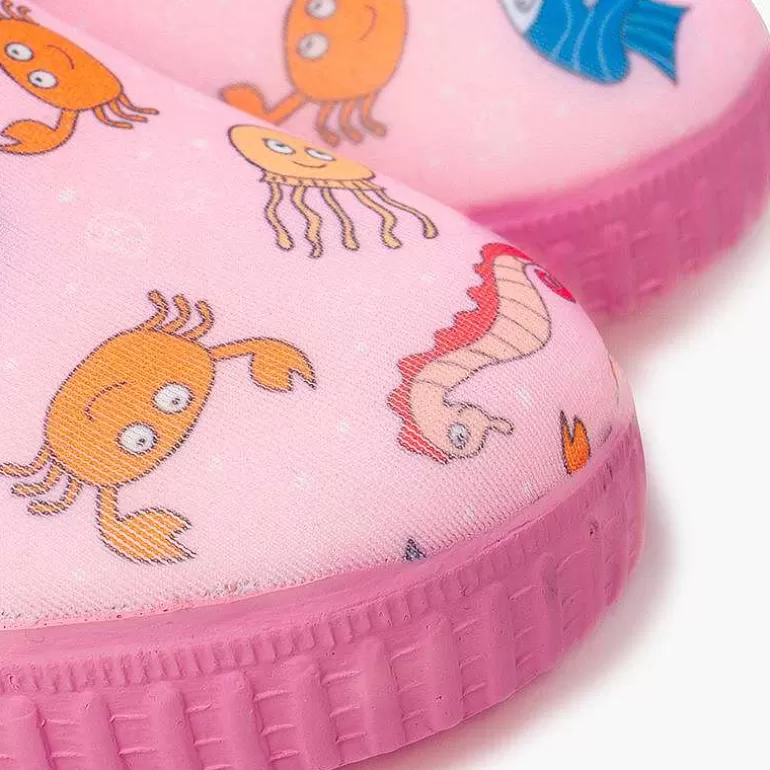 Clearance Neoprene Type Closed Trainers With Drawings Girls Jelly Sandals And Beachwear